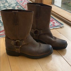 Frye mid calf leather boots